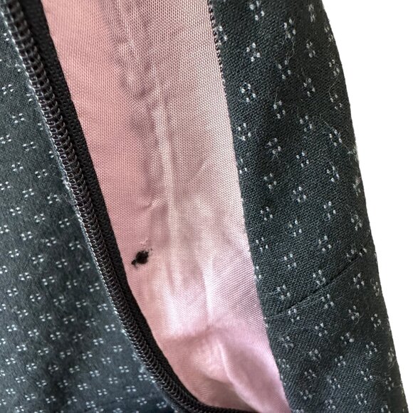 Anthropologie Elevenses Navy Geometric Patterned Skirt Lined Lace Trim Romantic - Picture 13 of 13